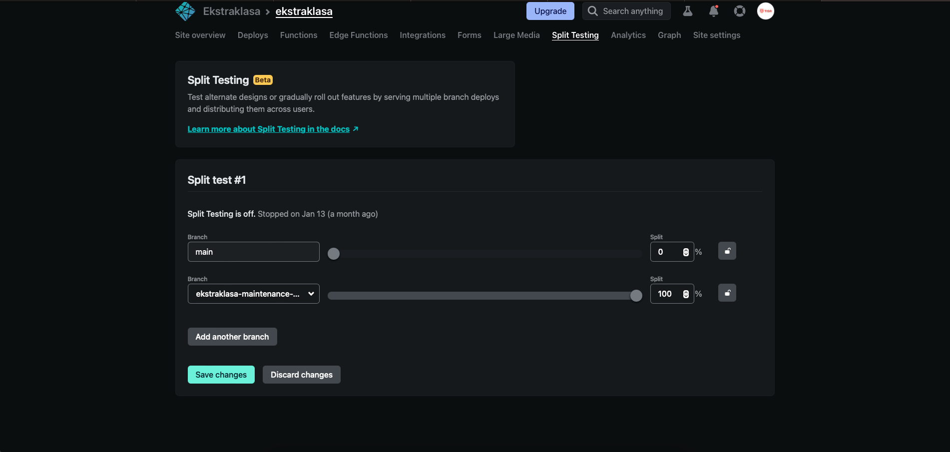Screenshot of: Click "Save changes"